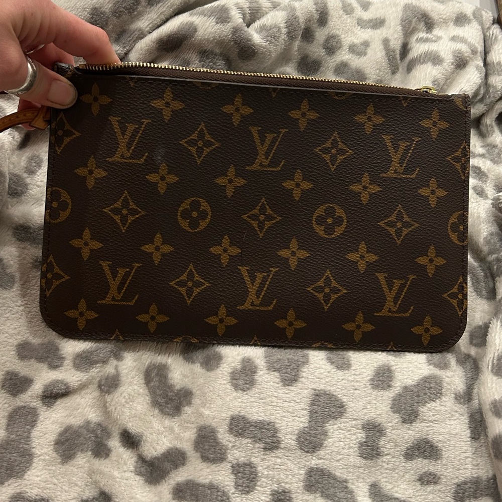 Louis Vuitton Brown and Tan Monogram Pouch